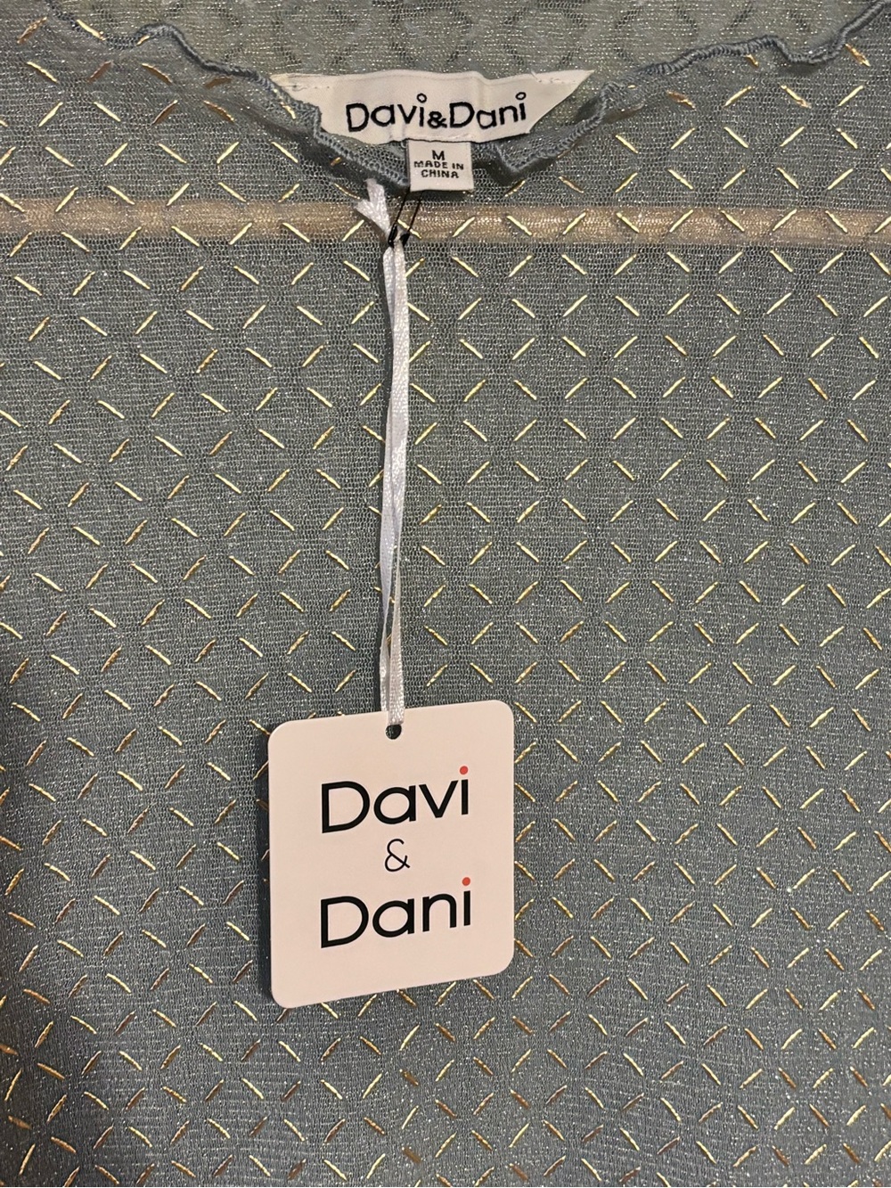 Davi & Dani Sheer mesh layering Top Size M